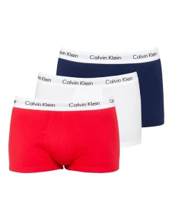 Calvin Klein Cotton Stretch Trunk Red/White/Blue 3 Pack
