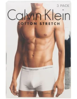 Calvin Klein Cotton Stretch Trunk White/Grey/Black 3 Pack -Calvin Klein Sales 155511100 5 1 720x928