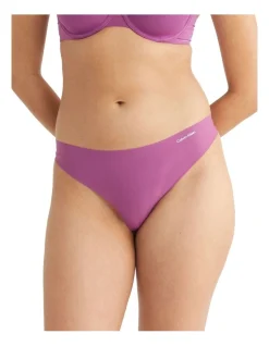 Calvin Klein Invisible Thong In Purple