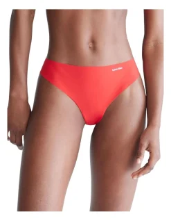 Calvin Klein Invisibles Thong Brief In Red
