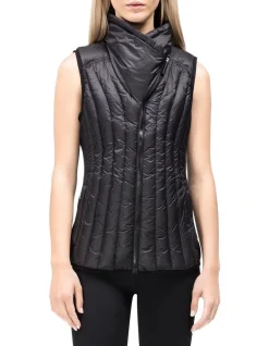 Calvin Klein Down Filled Drama Collar Puffer Vest Black -Calvin Klein Sales 345824200 3 720x928