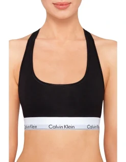 Calvin Klein Modern Cotton Unlined Bralette In Black