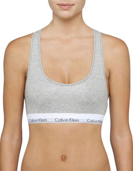 Modern Cotton Unlined Bralette In Grey Marle Calvin Klein Modern Cotton Unlined Bralette In Grey Marle -Calvin Klein Sales
