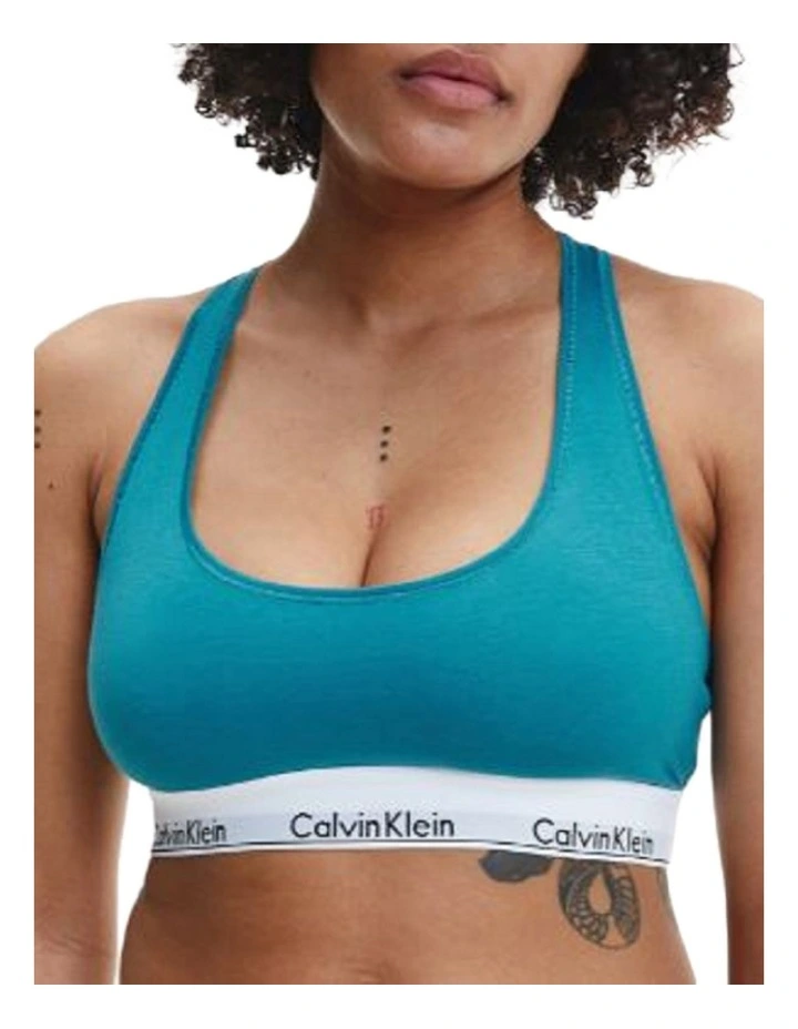 Modern Cotton Unlined Bralette Tapestry Teal Calvin Klein Modern Cotton Unlined Bralette Tapestry Teal -Calvin Klein Sales