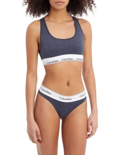 Calvin Klein Modern Cotton Unlined Bralette In Blue