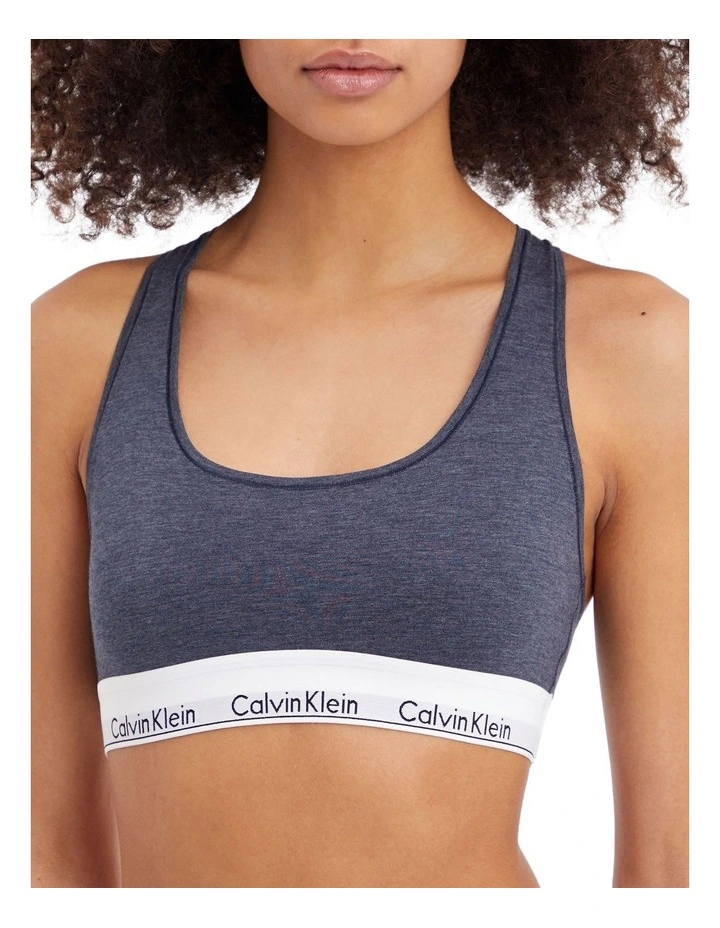 Modern Cotton Unlined Bralette In Blue Calvin Klein Modern Cotton Unlined Bralette In Blue -Calvin Klein Sales