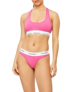 Calvin Klein Modern Cotton Unlined Bralette In Pink