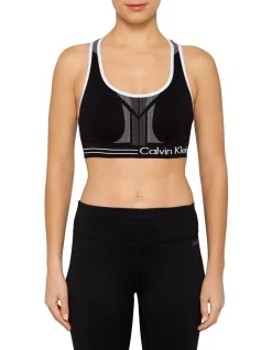 Calvin Klein CK Performance Reversible Seamless Crop Top Black/ White