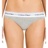 Calvin Klein Modern Cotton Thong In Grey Heather