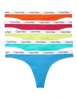 Calvin Klein Carousel 5 Pack Thong In Multi