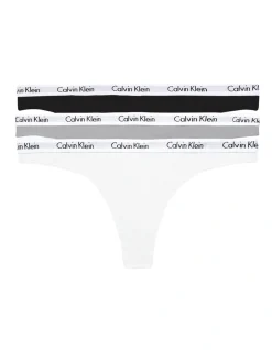 Calvin Klein Carousel Thong Briefs 3 Pack In Assorted