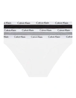Calvin Klein Carousel Bikini 3 Pack In Black/White/Grey