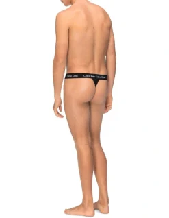 Calvin Klein Cotton Stretch Thong Black 2 Pack -Calvin Klein Sales 702248140 3 720x928