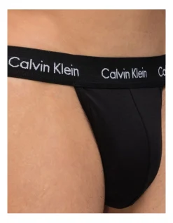 Calvin Klein Cotton Stretch Thong Black 2 Pack -Calvin Klein Sales 702248140 4 720x928