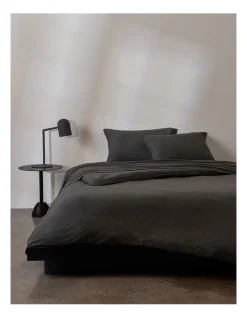 Calvin Klein Modern Cotton Harrison Quilt Cover In Charcoal