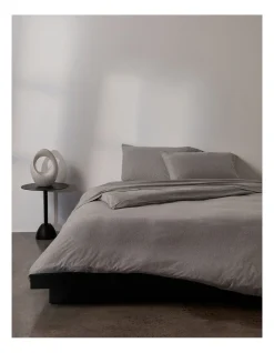 Calvin Klein Harrison Modern Cotton Quilt Cover In Grey