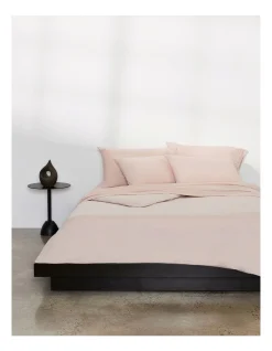 Calvin Klein Modern Cotton Harrison Quilt Cover In Pink Sand