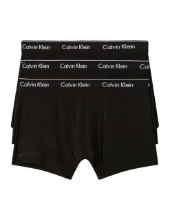 Calvin Klein Cotton Classics Cotton Trunks Black 3 Pack