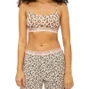 Calvin Klein Ck One Cotton Unlined Bralette In Peach Leopard