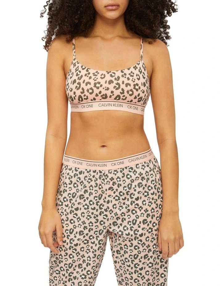 Ck One Cotton Unlined Bralette In Peach Leopard Calvin Klein Ck One Cotton Unlined Bralette In Peach Leopard -Calvin Klein Sales