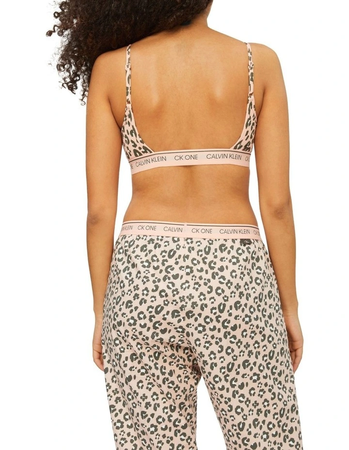 Ck One Cotton Unlined Bralette In Peach Leopard Calvin Klein Ck One Cotton Unlined Bralette In Peach Leopard -Calvin Klein Sales