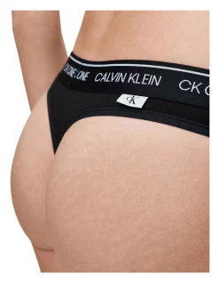 Calvin Klein CK One Cotton Thong In Black 3 Calvin Klein CK One Cotton Thong In Black -Calvin Klein Sales 766297450 766336240 4 720x928