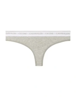 Calvin Klein CK One Cotton Thong In Grey Heather