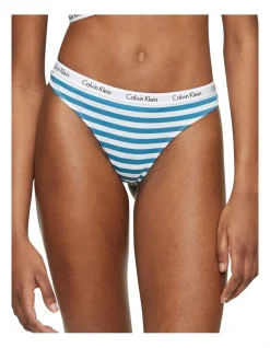 Calvin Klein Carousel Rainer Stripe Tapestry Teal Thong