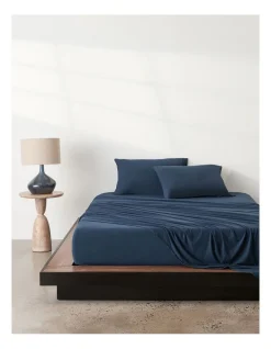 Calvin Klein Modern Cotton Harrison Sheeting In Heather Midnight