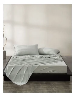 Calvin Klein Modern Cotton Harrison Sheeting In Mint Sandstone