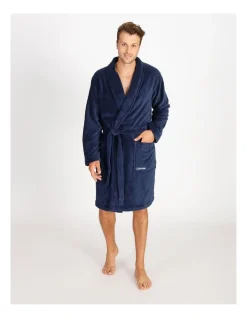 Calvin Klein Plush Robe Navy
