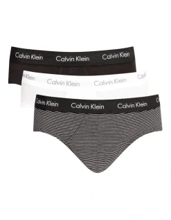 Calvin Klein Cotton Stretch Brief White/Black 3 Pack