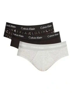 Calvin Klein Cotton Stretch Brief Black/Grey 3 Pack