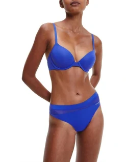 Calvin Klein Perfectly Fit Flex Thong Brief In Blue