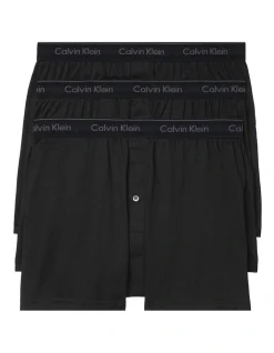 Calvin Klein Cotton Classics Knit Boxers Black 3 Pack