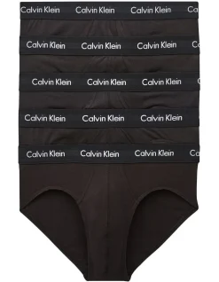 Calvin Klein Cotton Stretch Briefs 5 Pack In Black