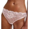Calvin Klein Seductive Comfort Lotus Floral Thong In Pink
