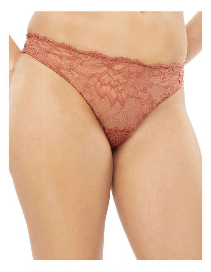 Seductive Comfort Lotus Floral Thong in Brown Calvin Klein Seductive Comfort Lotus Floral Thong In Brown -Calvin Klein Sales