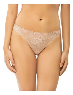 Calvin Klein Seductive Comfort Lotus Floral Thong In Beige -Calvin Klein Sales 851671810 991921780 3 720x928