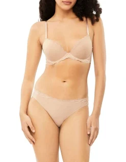 Calvin Klein Seductive Comfort Lotus Floral Bikini Brief In Beige