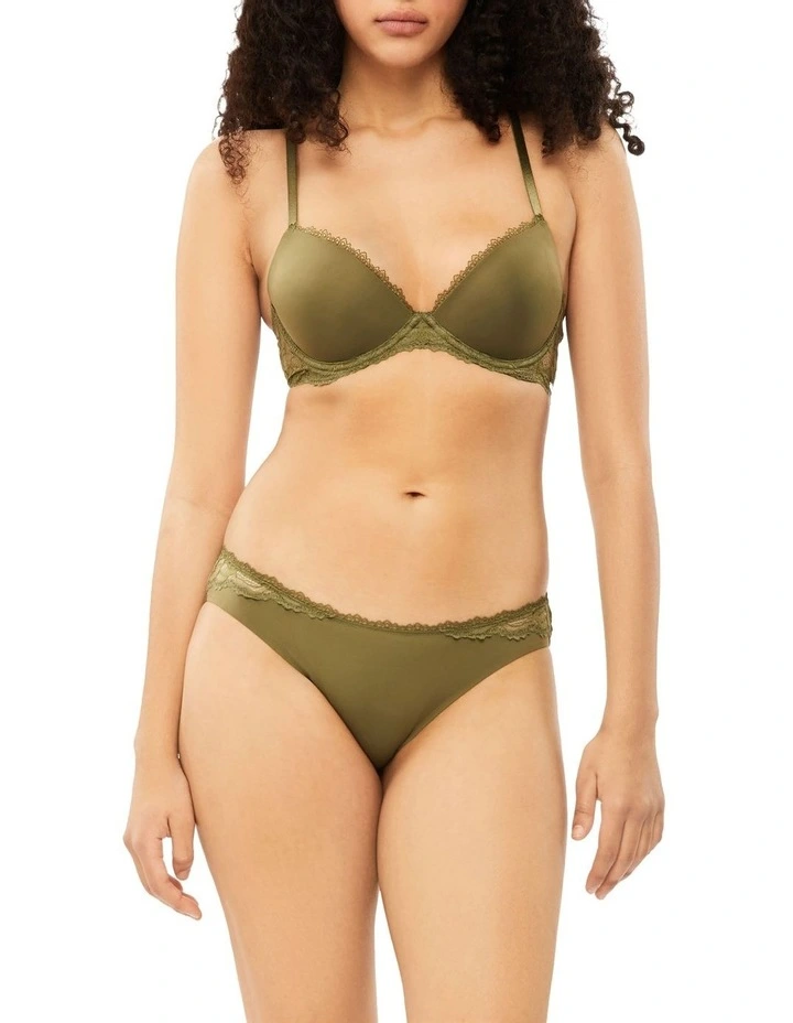 Seductive Comfort Lotus Floral Bikini in Khaki Calvin Klein Seductive Comfort Lotus Floral Bikini In Khaki -Calvin Klein Sales