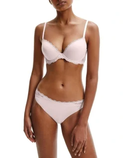 Calvin Klein Seductive Comfort Lotus Floral Push-Up T-Shirt Bra Pink