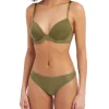 Calvin Klein Seductive Comfort Lotus Floral Lift Demi Bra In Khaki