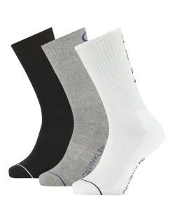 Calvin Klein Logo Sports Crew Socks Multi 3 Pack