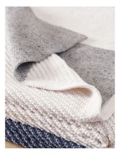 Calvin Klein Chevron Knit Throw Indigo -Calvin Klein Sales 881763310 881769250 3 720x928