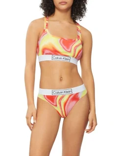 Calvin Klein Reimagined Heritage Unlined Bralette Iridescent Print