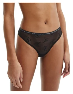 Calvin Klein Ck One Logo Lace Bikini Black