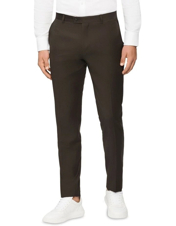 Super Slim Twill Suit Pant in Espresso Calvin Klein Super Slim Twill Suit Pant In Espresso -Calvin Klein Sales