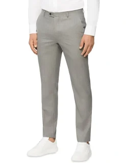 Calvin Klein Super Slim Pinstripe Suit Pant Light Grey