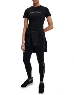 Calvin Klein Slim Logo Gym T-Shirt Black